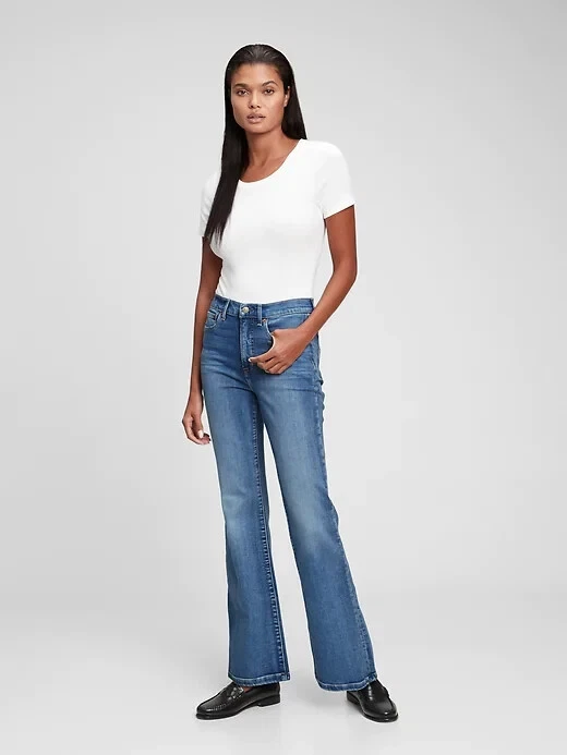 Petite women's cheap flare jeans