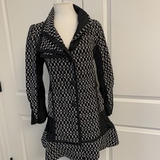 Gorgeous Lindi Size S Wearable Art Fit N Flare Jacket Asymmetric Collar Pleating