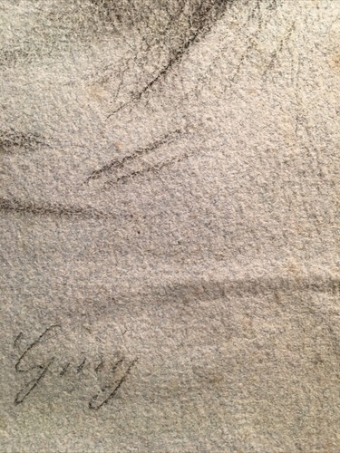 Portrait of a Woman"" Original Fusain 19th Century Drawing, Signed? - Picture 8 of 10
