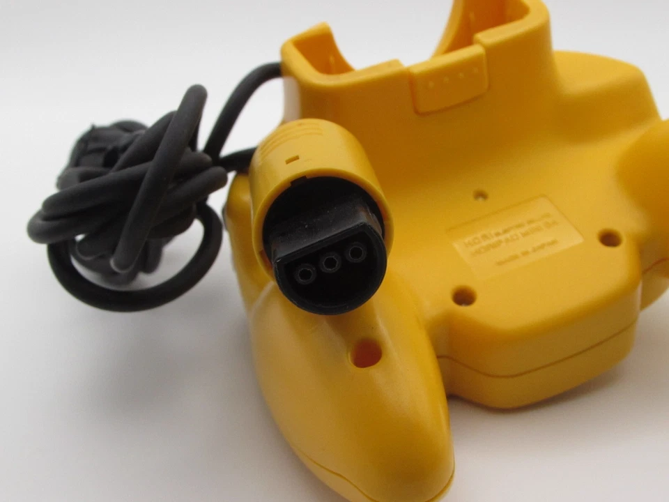 Nintendo 64 Controller Hori Pad Mini 64 Yellow OEM JP TESTED - Image 3 of 4