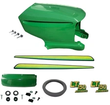 New Upper & Lower Hood/Bumper/Foam Isolator/LH&RH Stickers Fits John Deere LT150