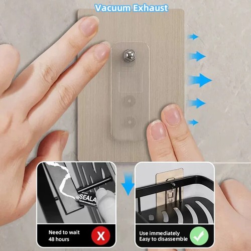 2 Duschablage Saugnapf Wandablage Ohne Bohren Duschregal Selbstklebend Duschkorb - Bild 6 von 14