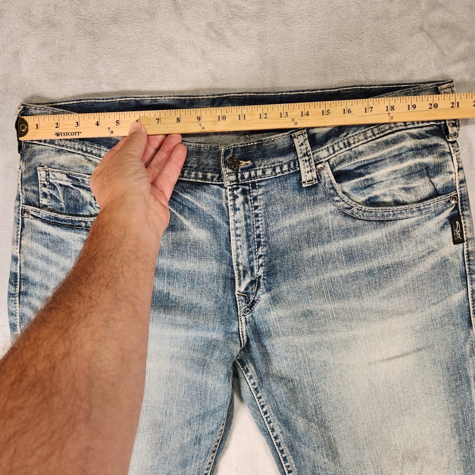 Silver Jeans Co Pants Mens 40x30 Stretch Denim Relaxed Fit Straight Leg