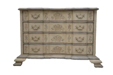 Drexel Heritage Et Cetera Country Floral Painted Goddard 4 Drawer Chest