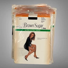 10 Packs Leggs Medium Jet Black Brown Sugar Ultra Sheer Womens Nylons Pantyhose