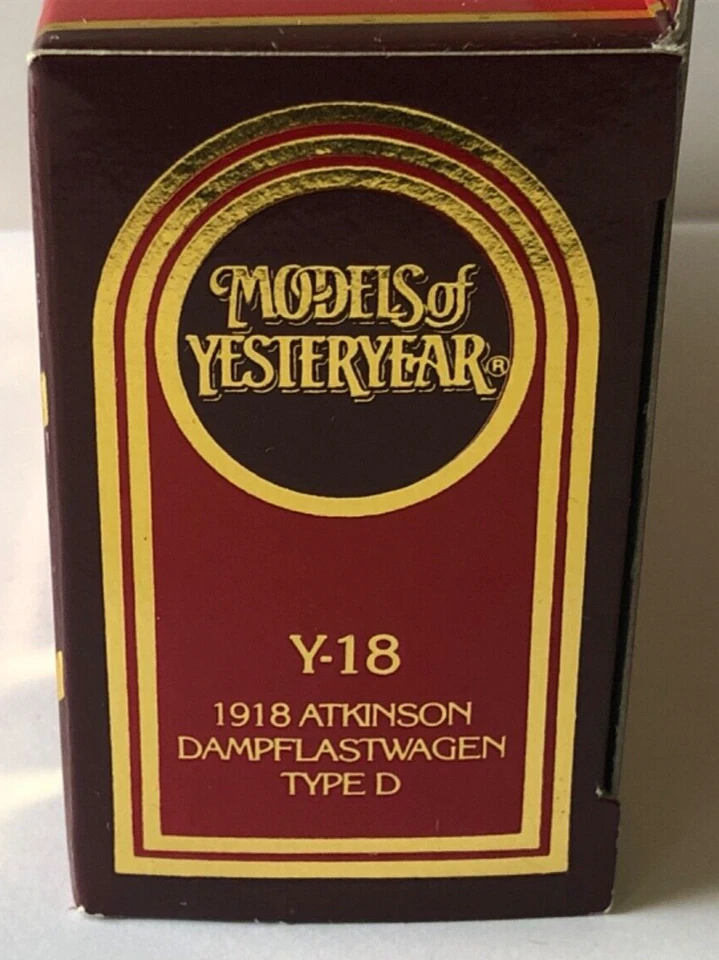 Matchbox, Models of Yesteryear Y-18, 1918 Atkinson Modelo D Vagón de vapor, nuevo, embalaje original - Imagen 4 de 4