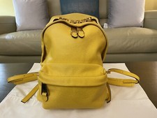 RARE Limited Edition Moschino Couture Jeremy Scott Yellow All Leather Backpack