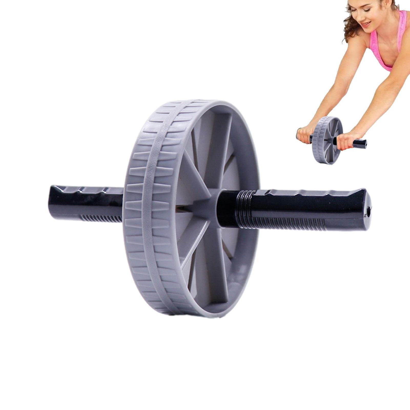 1xAb Roller Wheel Abdominal Fitness Exercise Equipment For Core Workout Training
