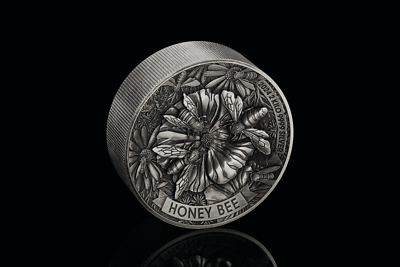 honey bee 値下げしました！¥12000→¥7900 2024 2Kg Australia Honey Bee .9999 Silver Antiqued High