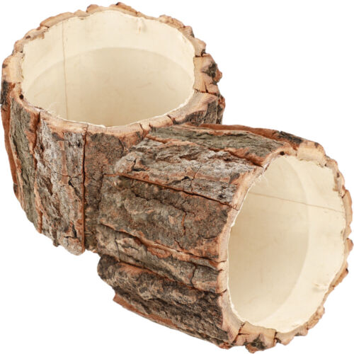2Pcs Tree Stump Planters Birch Log Cubes Fountain Display Wicker Women - Picture 12 of 12