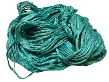 3 oz Mulberry Silk Fiber Roving Top, combed tops, sliver for Fiber Arts, Aqua