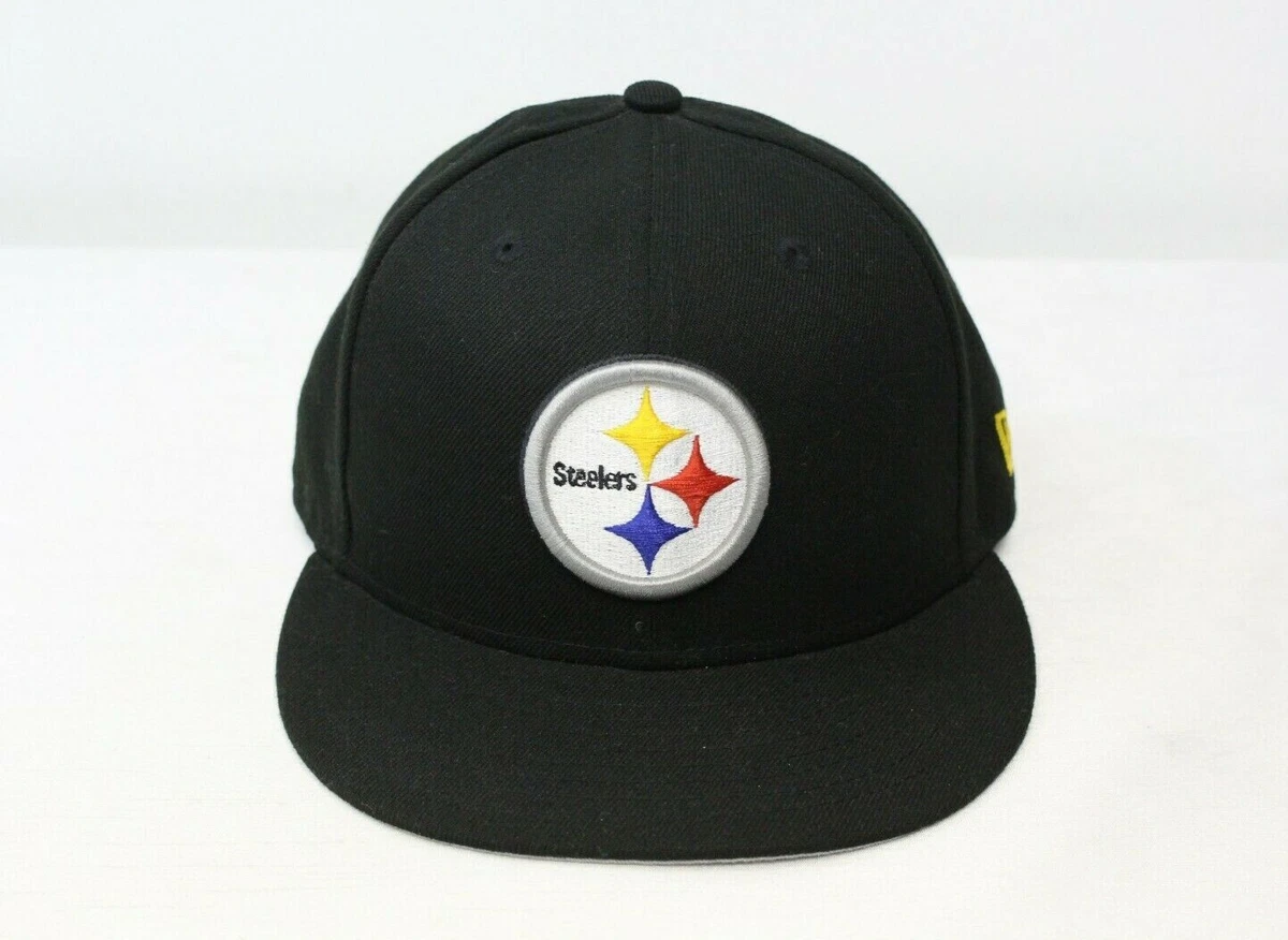 Vintage NFL Pittsburgh Steelers Fitted Hat Size 7 New Era Black Football