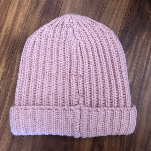 Girls L SO Sonoma dusty rose pink knit hat plush cat bear ears winter cap NWOT - Picture 2 of 3