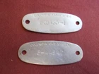 VTG COLUNBIA GAS SYSTEM MEATER TAGS SIGN NAME PLATE LOT - 2 GAS OIL