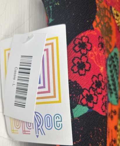 LuLaRoe Cassie Large blau bunt gemischt Blumen Bleistift Pull-On Rock Neu mit Etikett - Bild 8 von 8