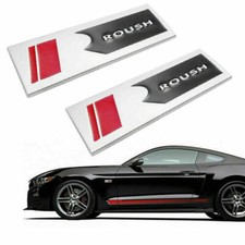 New 2x Metal Roush Square R Emblem Logo Body Fender Sticker Badge 05-17