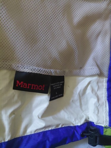 Chaqueta de Lluvia Marmot Para Hombre L Verde Cremallera Completa Ventilaciones Exterior - Imagen 3 de 6