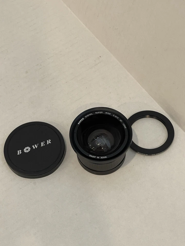 Used Bower Digital Super Wide 0.42X AF Macro lens 58-46 w/ Caps - Image 2 of 4