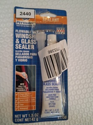 1.5 oz,Permatex 81730 Flowable Silicone Windshield And Glass Sealer, in Pack