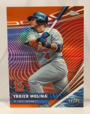 2026 Topps Chrome Baseball Chrome Rivals Yadier Molina #RVA-7 Orange /25