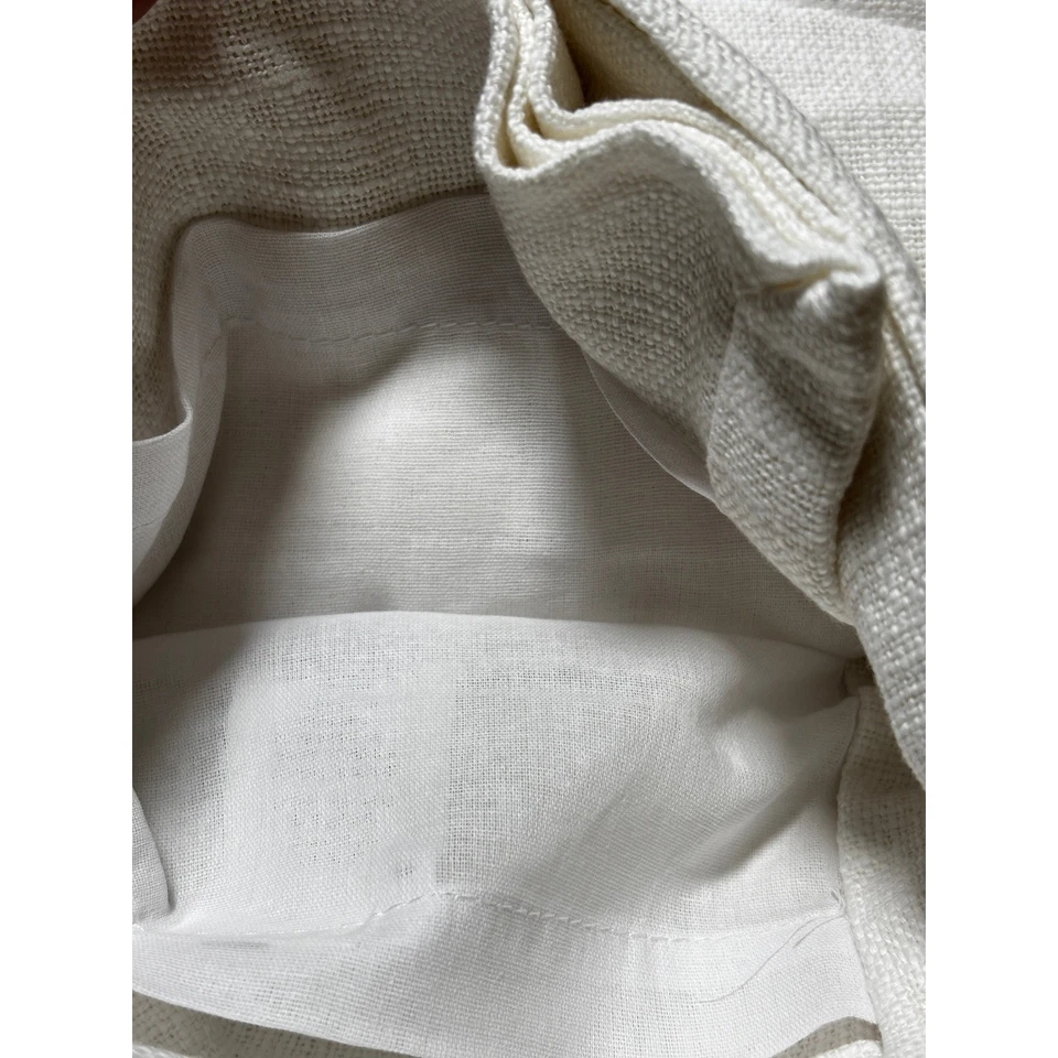 Panel de cortina texturizado Pottery Barn Seaton 100 x 84 blanco bolsillo de varilla de algodón NUEVO Foto 4 de 4