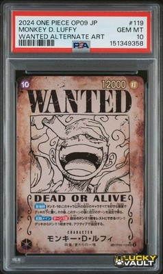 PSA 10 2024 One Piece OP09 Japanese Wanted Alternate Art #119