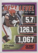 2021 Score Next Level Stats Purple Nick Chubb #NL19 04f6