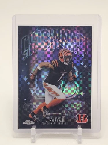 JA'MARR CHASE 2025 TOPPS CHROME ALL-CHROME X-FRACTOR #ACT-5 BENGALS Q4081
