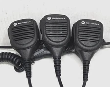 Motorola PMMN4062AL Noise-Cancelling Remote Speaker Microphone Lot of 3 Untested
