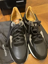 SONA II LEATHER SNEAKERS - MAGNANNI Color. Black with Gray size. US 11.5