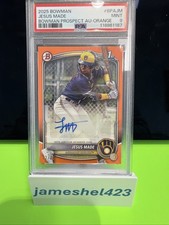 2025 Bowman - Paper Prospect Autographs Jesus Made #BPA-JM Orange /25 (AU, RC)