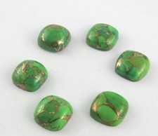 Natural Green Copper Turquoise Cushion Cabochon 6mm To 25mm Loose Gemstone