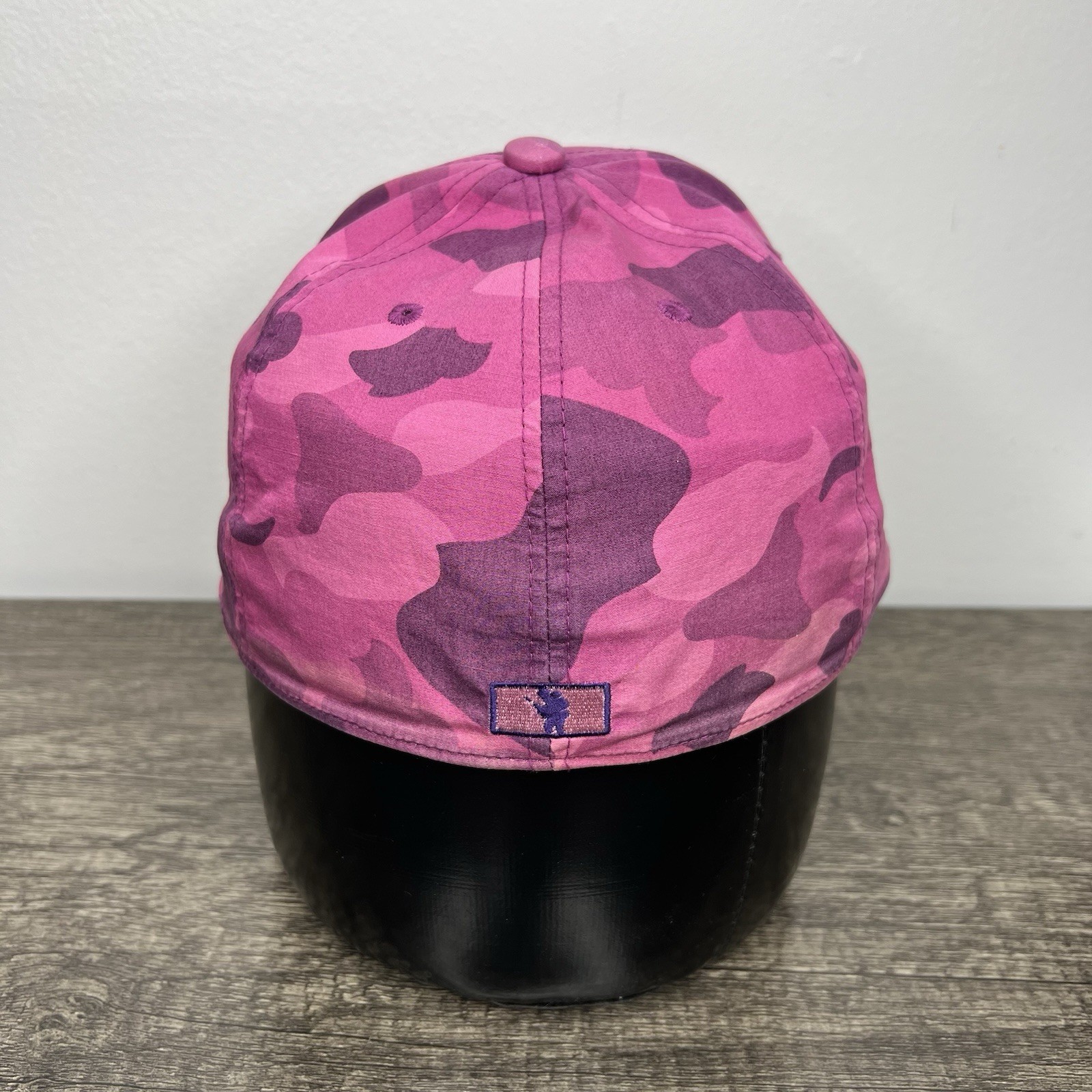 Vintage OG Rare A Bathing Ape Bape Fitted Hat Size L Purple Camo B Logo image 3