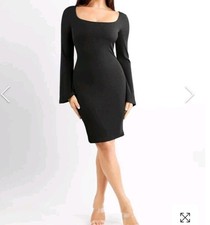Brand New Popilush Women’s  Black Long Sleeve Shapewear  Mini Dress  Large.