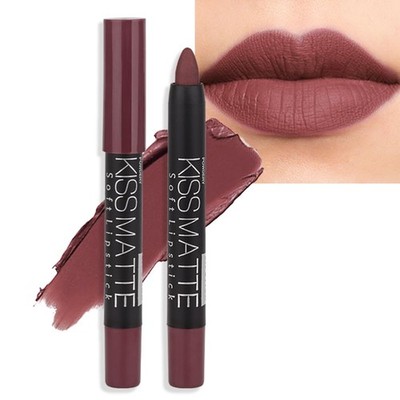 Matte Lipstick long lasting, Velvet Lip Crayon Lip Pencil, Longwear Lipstick ...