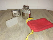 Vintage Orbex Jon-E Metal Pocket Hand Warmer - includes flannel pouch -excellent