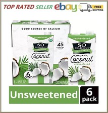 So Delicious Dairy-Free Organic Coconut Milk, Unsweetened, 32 Ounce Pack of 6