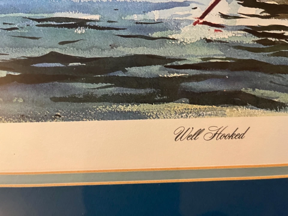 Litografía enmarcada Chet Reneson "bien enganchada" 272/500 Foto 4 de 4