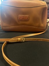 Vintage Dooney & Bourke Brown Classic Zip Top Crossbody Bag Made in USA