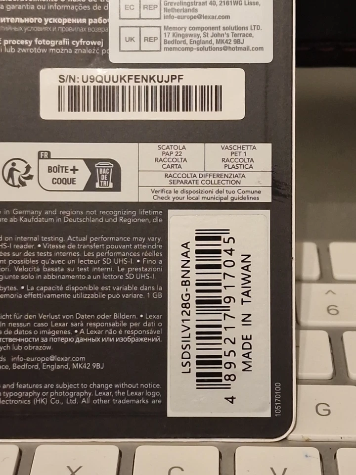 Lexar Professional 128GB SILVER PLUS SDXC UHS-I V30 Memory Card Brand New Sealed - Image 3 of 4