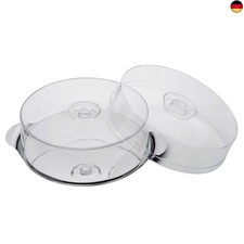 APS 652 Tortenplatte mit 2 Hauben hochwertige Kuchenplatte aus Edelstahl mit