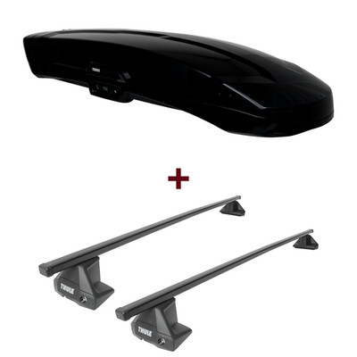 Dachbox Thule Vector L + Dachträger Thule SquareBar für Skoda Fabia II 5J top