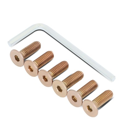 NRG Innovations SWS-100RG Steering Wheel Horn Delete Plate Screw 6 Piece w/Key