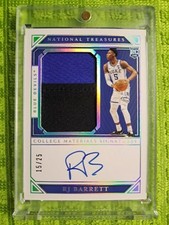 RJ Barrett 2019 Panini National Treasures Collegiate RPA /25 - College Materials