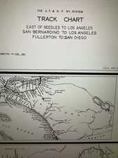 ATSF Santa Fe Railway 1951 Track Charts Southern California Mainline USB Stick