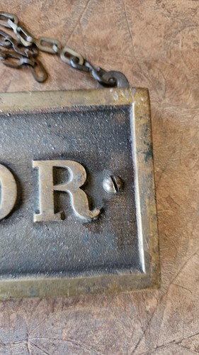 vtg Chiropractor Healt Doctor heavy embossed brass sign - Picture 6 of 11