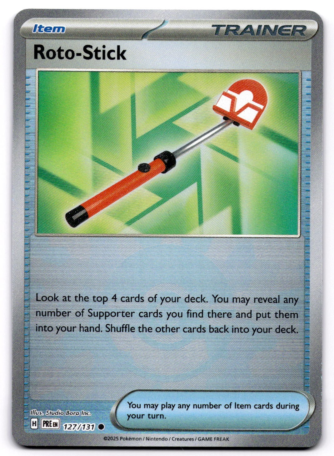 Roto-Stick 127/131 SV Prismatic Evolutions Poke Ball Pattern Pokemon Card - NM