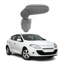 Mittelarmlehne Armlehne Mittelkonsole für Renault Megane 2008-2015 PU-Leder Grau