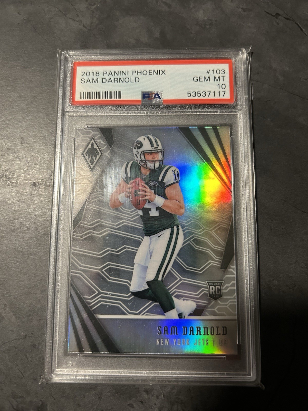 2018 Panini Phoenix Sam Darnold Rookie Card #103 PSA 10 GEM MT