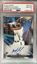 2020 Topps Finest Firsts Yordan Alvarez #FFA-YA PSA 10 GEM MT AUTO Astros